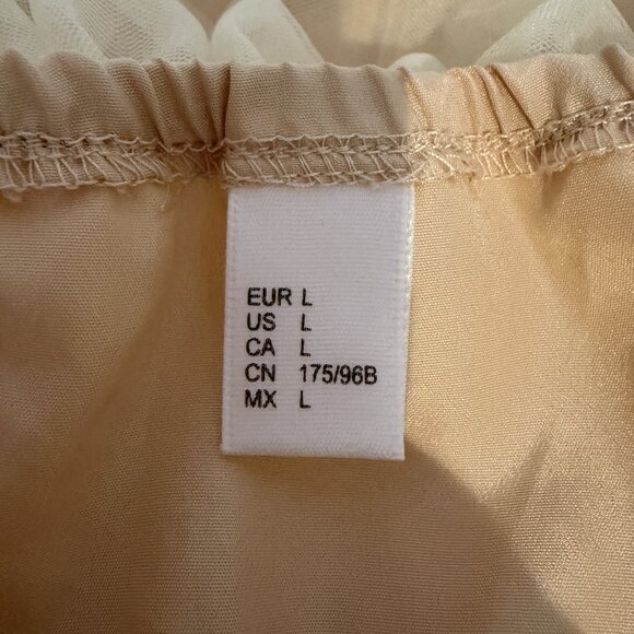 Tulle Off Shoulder Flowey Mini Dress Women's L Large  Prom Homecoming Sexy Party - Picture 5 of 8